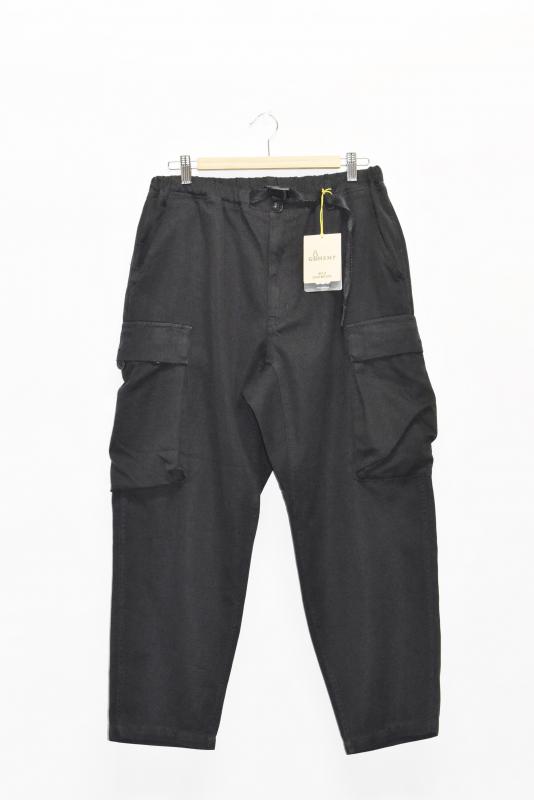 "GOHEMP" travel cargo pants -black beauty- 