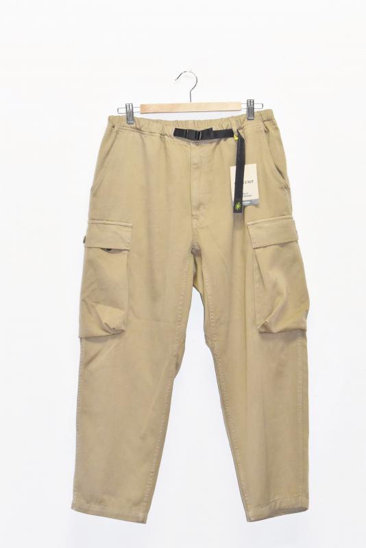 "GOHEMP" travel cargo pants -pale khaki- 