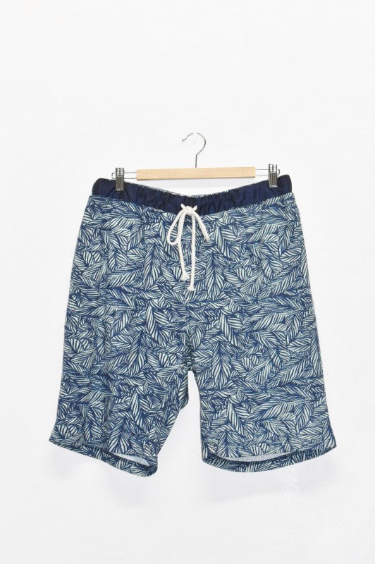 "GOHEMP" h/c pile go natural shorts -blue- 