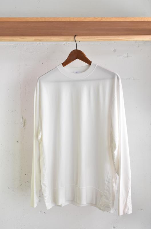 “maillot”浅色平纹针织 L/S T 恤-白色- 