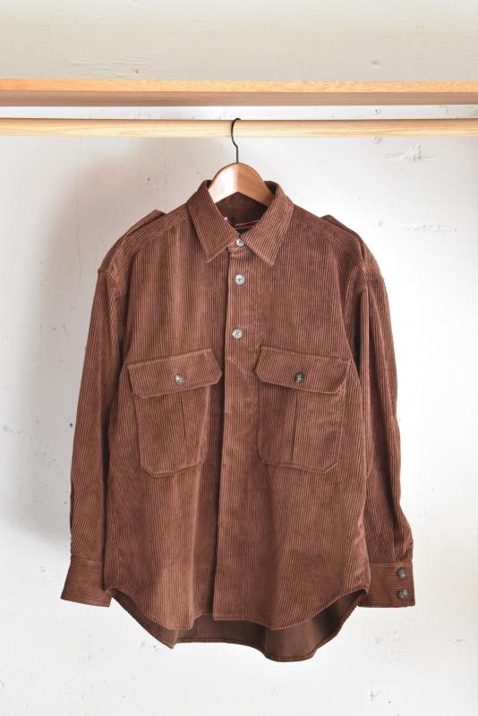 「leh」bush pocket shirts -brown-