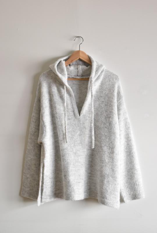 「hunch」 knit parka -l.gray- (women)