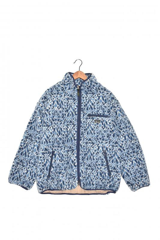 "GOHEMP" brown lodge jacket -ikat blue- 