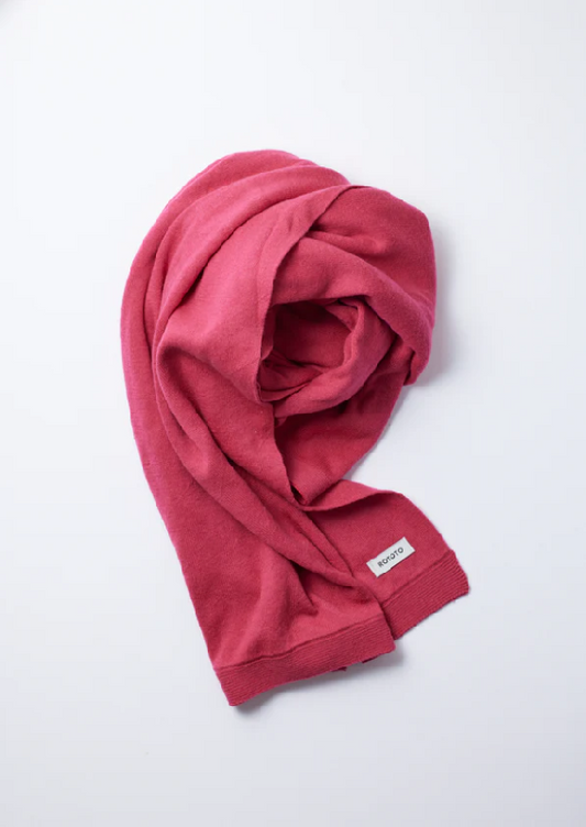 “ROTOTO”棉质羊绒围巾-d.pink- 