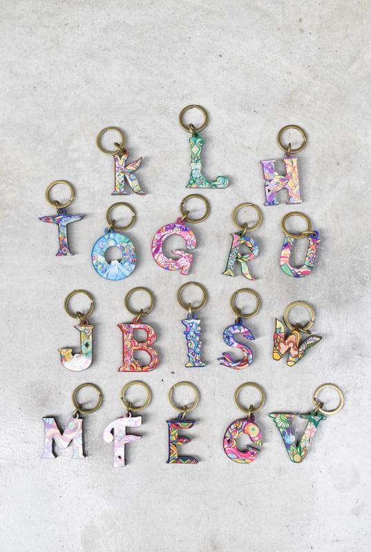 「meju」alphabet key ring