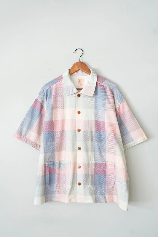 「IMPRESTORE」multi check beach shirts s/s
