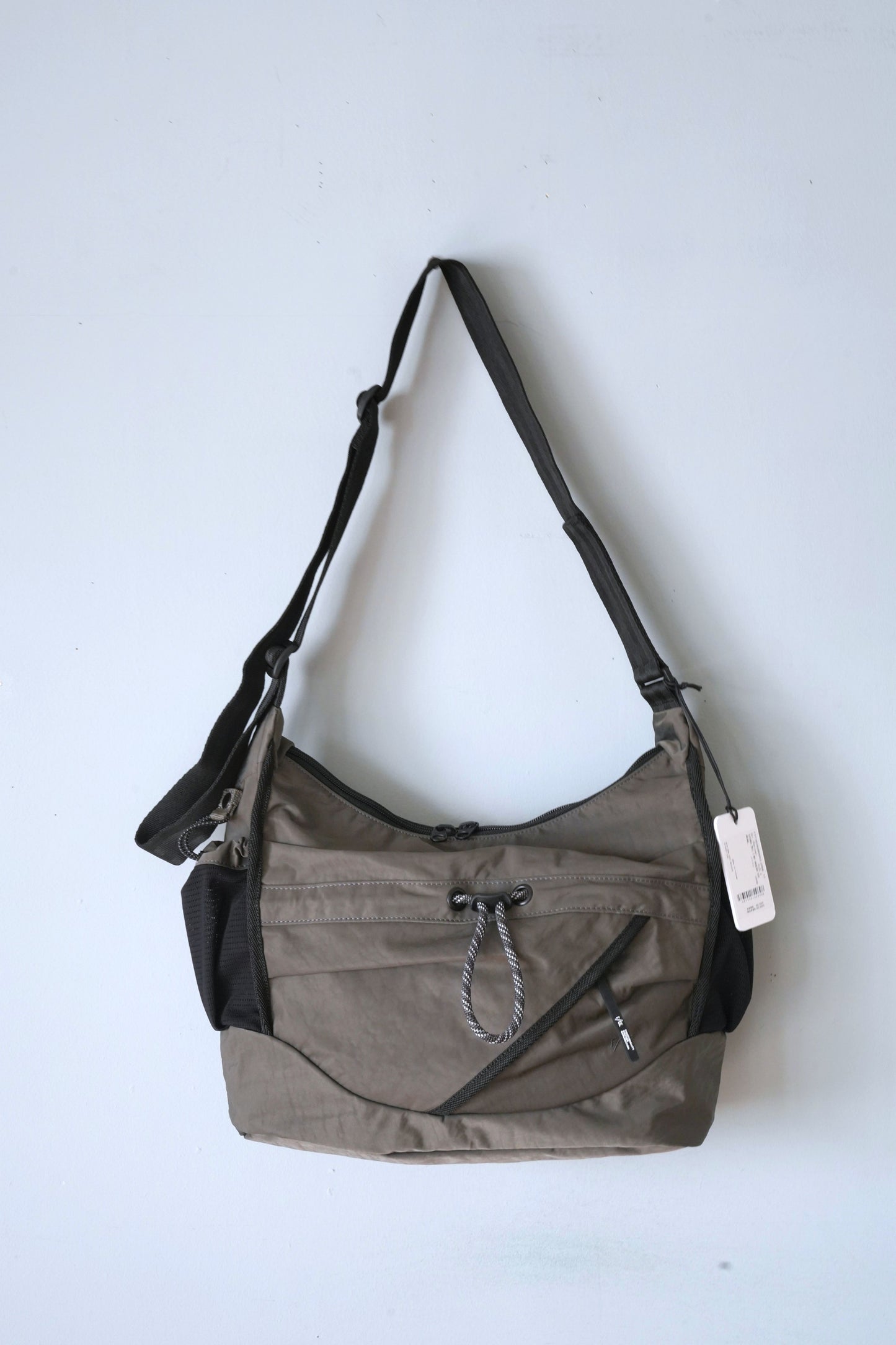 「F/CE.」textured twill 2way shoulder tote -charcoal-