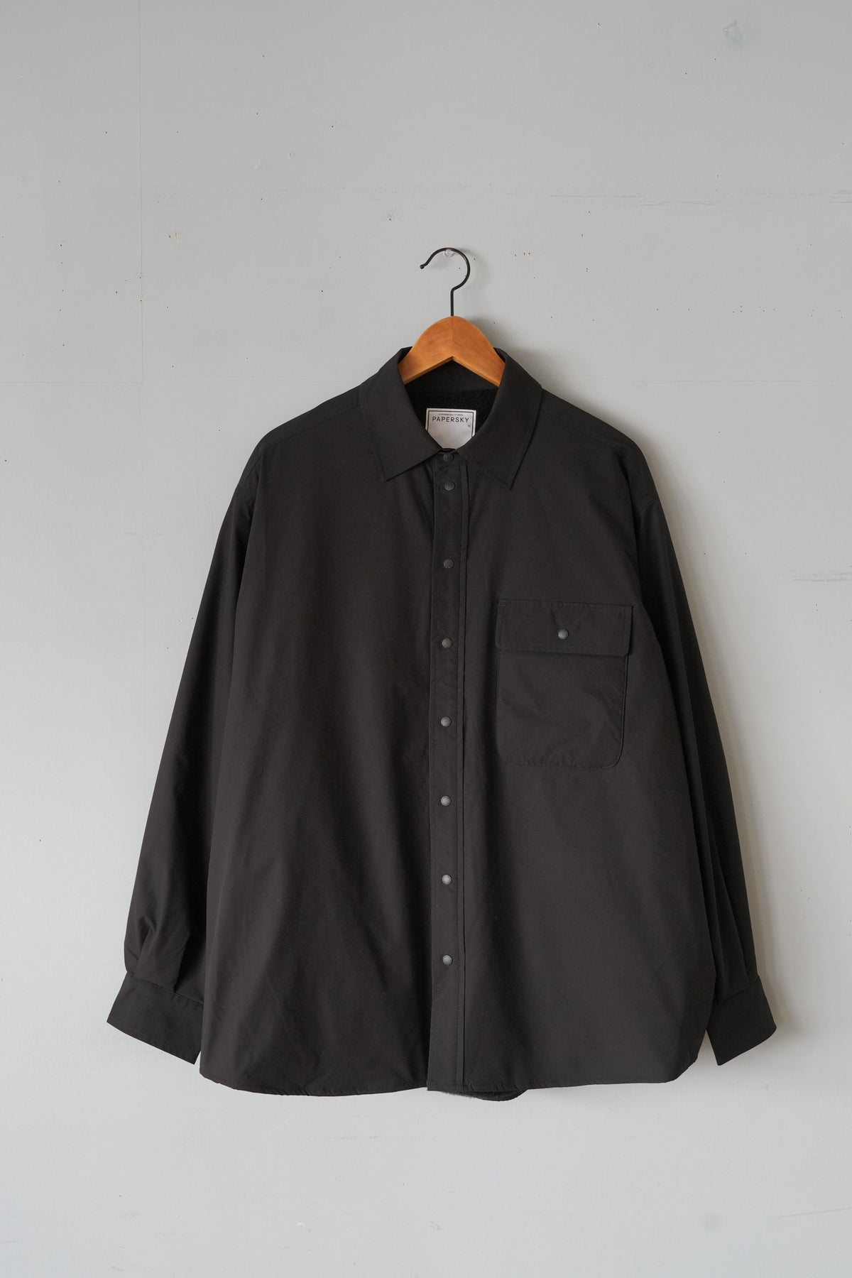 「PAPERSKY」HIKE＆BIKE warm light shirt -black-
