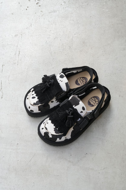 「SHAKA」moc mule tussel cowhair -holstein-