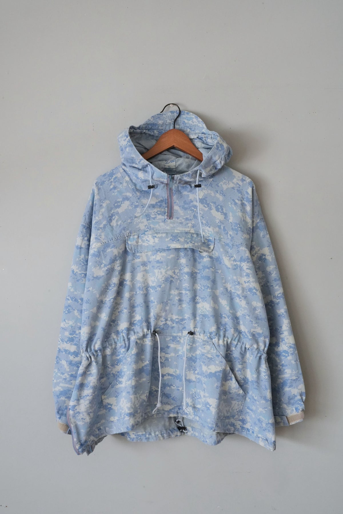 「imprestore」anorak hoodie -indigo degicamo-
