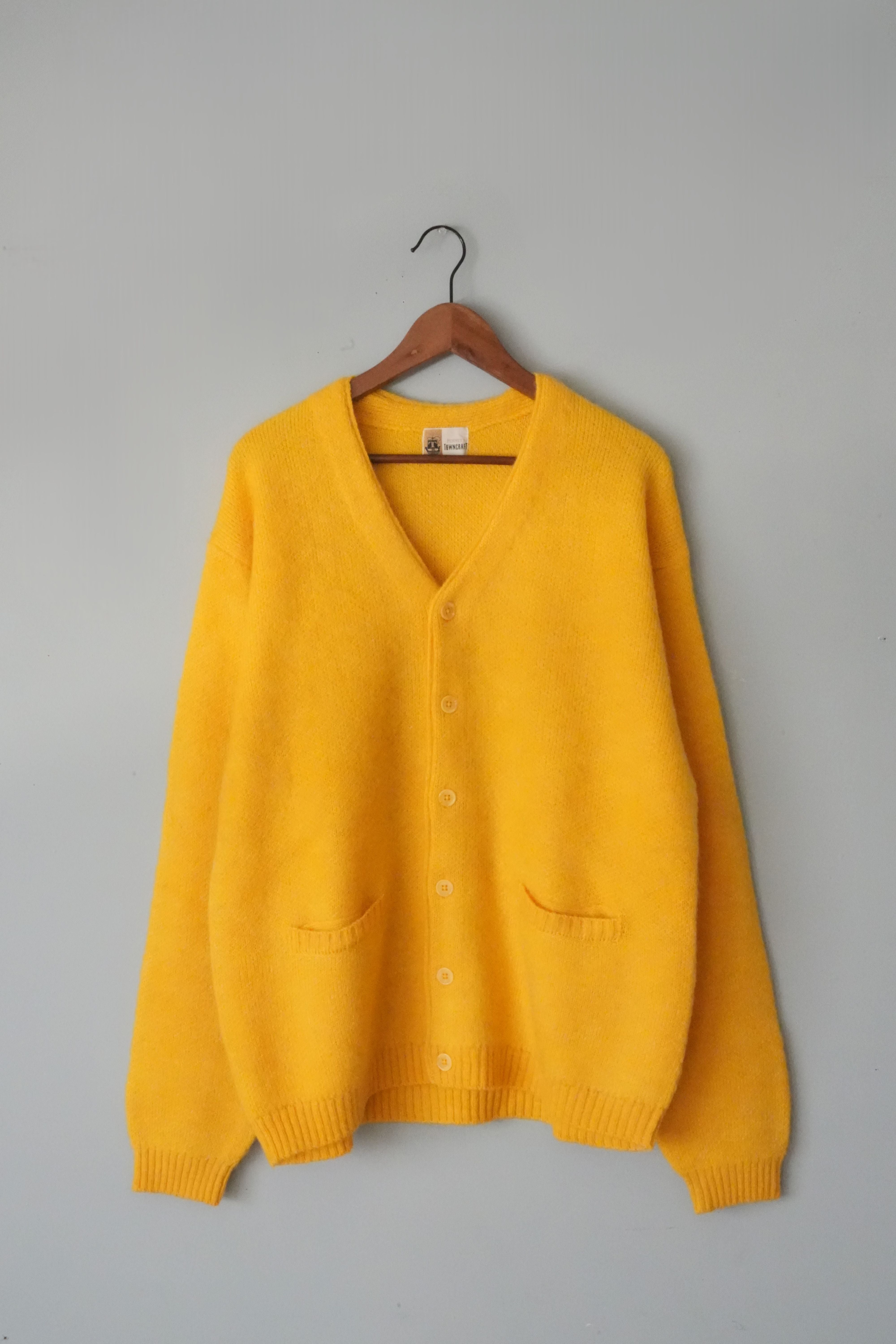 TOWN CRAFT」mohair shaggy cardigan -yellow- – 【セレクトブランド