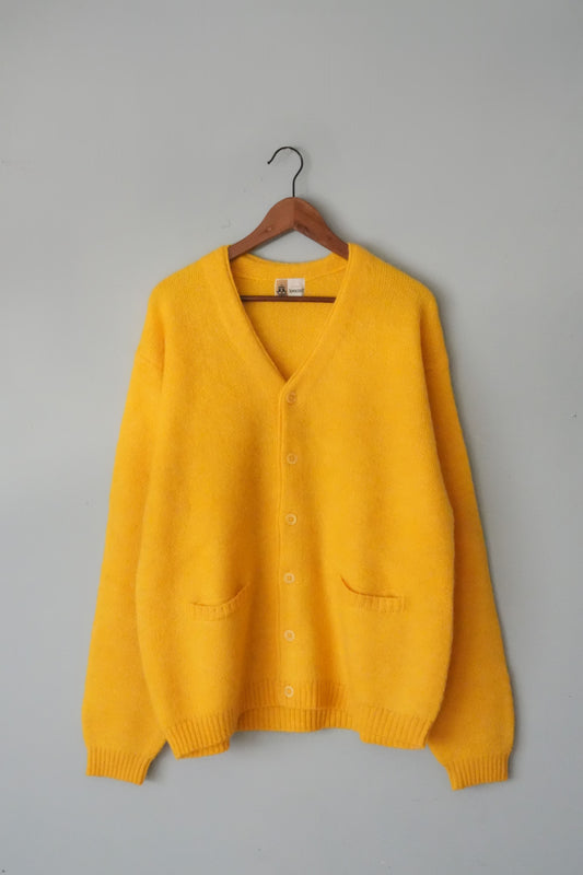 「TOWN CRAFT」mohair shaggy cardigan -yellow-