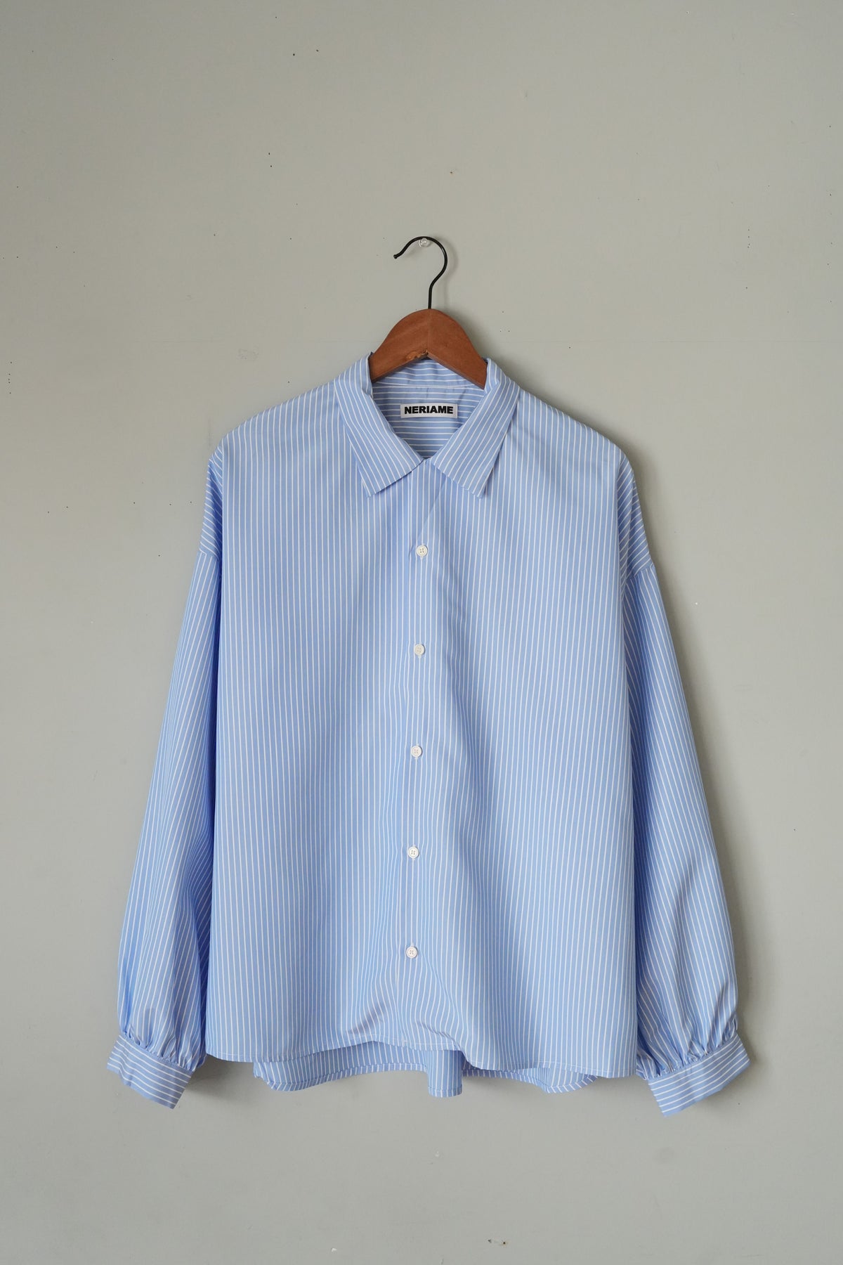 「NERIAME」2way collar shirts -stripe-