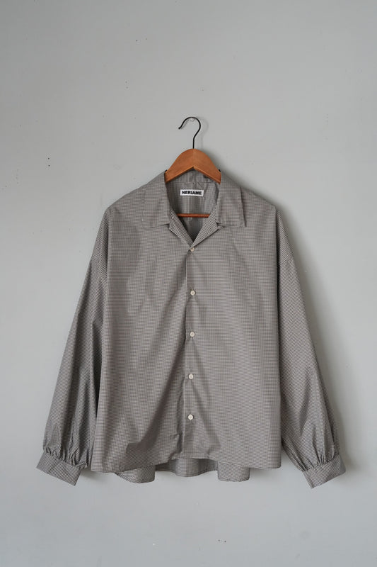 「NERIAME」2way collar shirts -mini check-