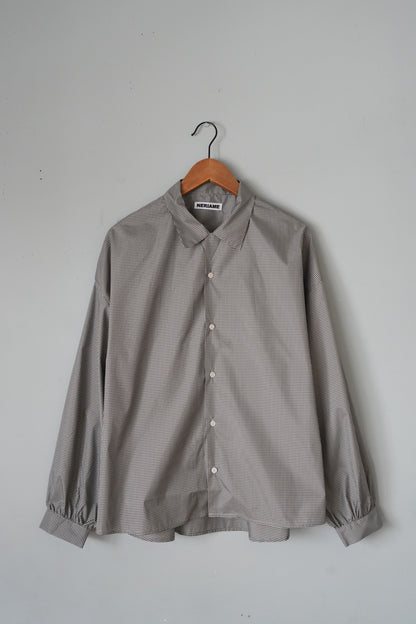 「NERIAME」2way collar shirts -mini check-