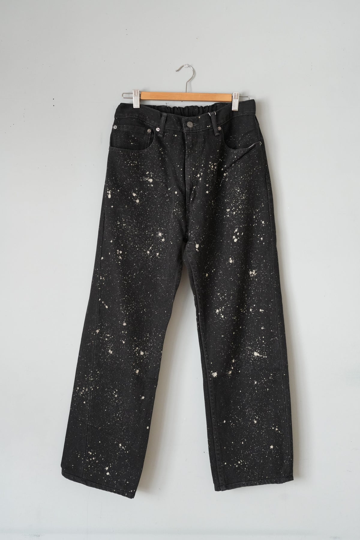 「nasngwam」galaxy denim pants -black- XL