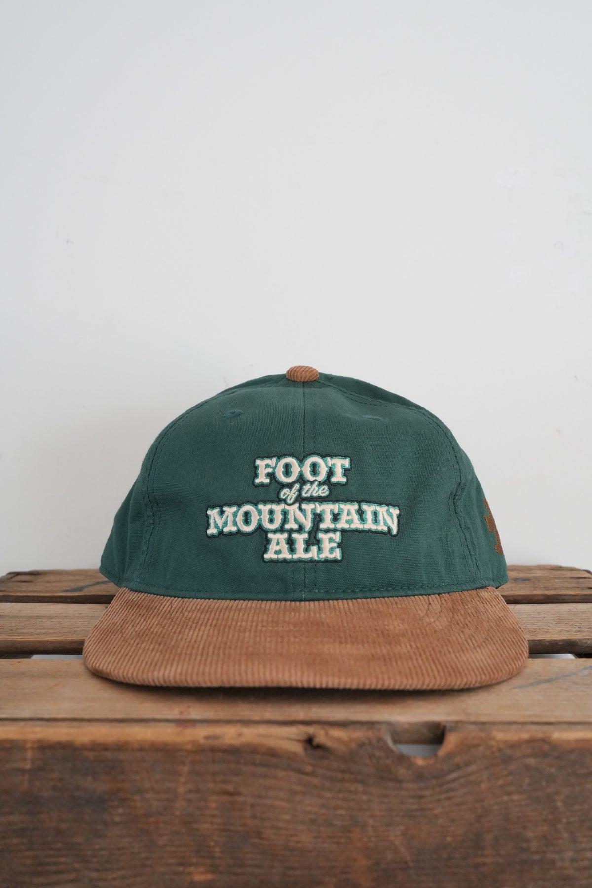 「TACOMA FUJI RECORDS」foot the mountain ale cap -green/brown-