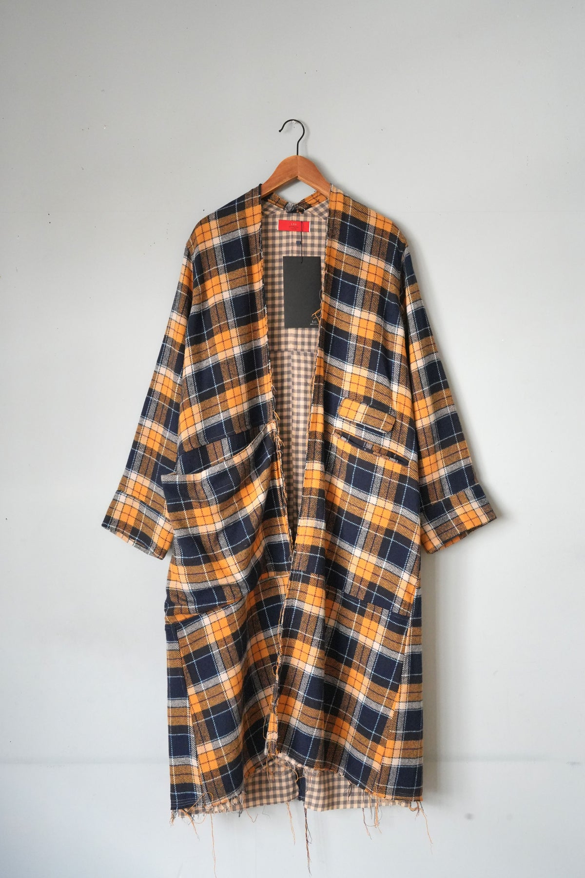 「leh」liner long coat -yellow-