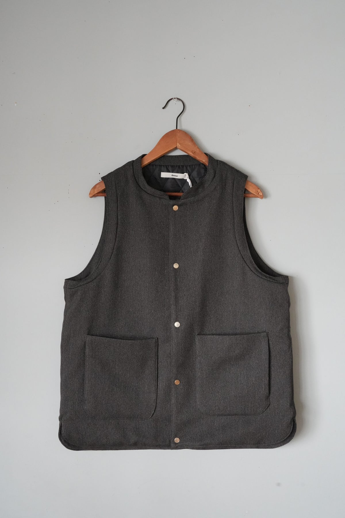 「amne」 HERRINGBONE insulation vest