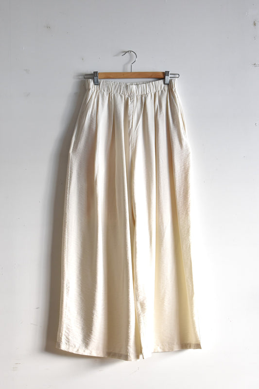 「hunch」vintage cloth wide pants -ivory-