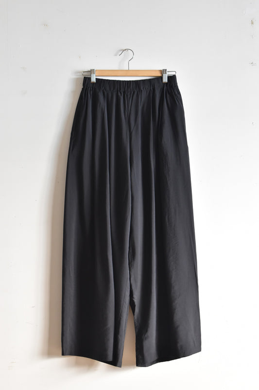 「hunch」vintage cloth wide pants -black-