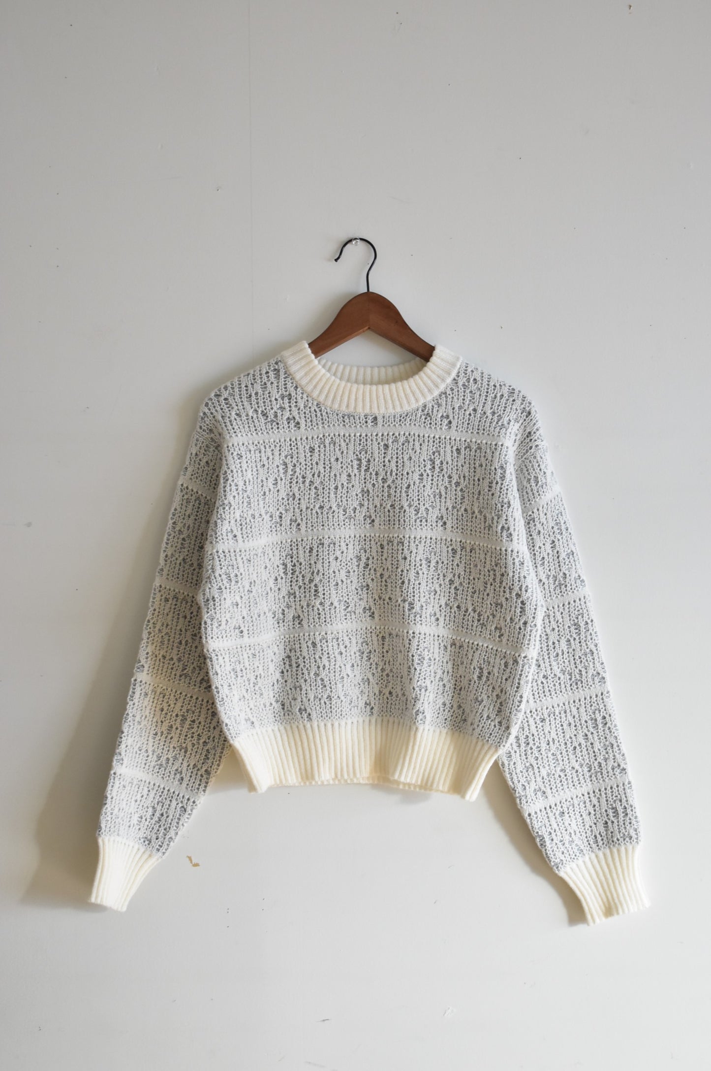 「hunch」color scheme jacquard knit -off white-