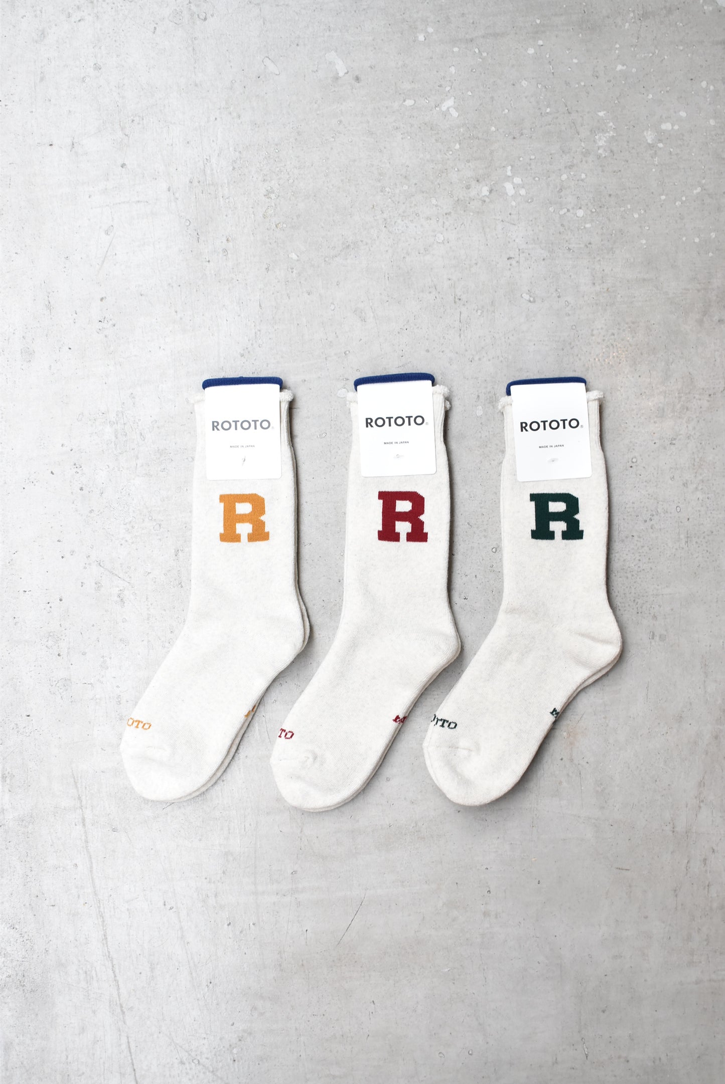 「ROTOTO」raffy sweat socks "R logo"