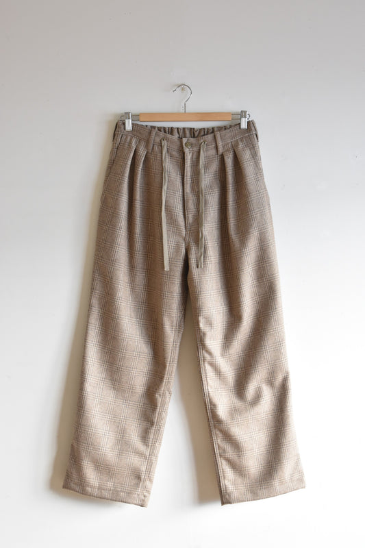 「nasngwam」lumber pants -beige check-