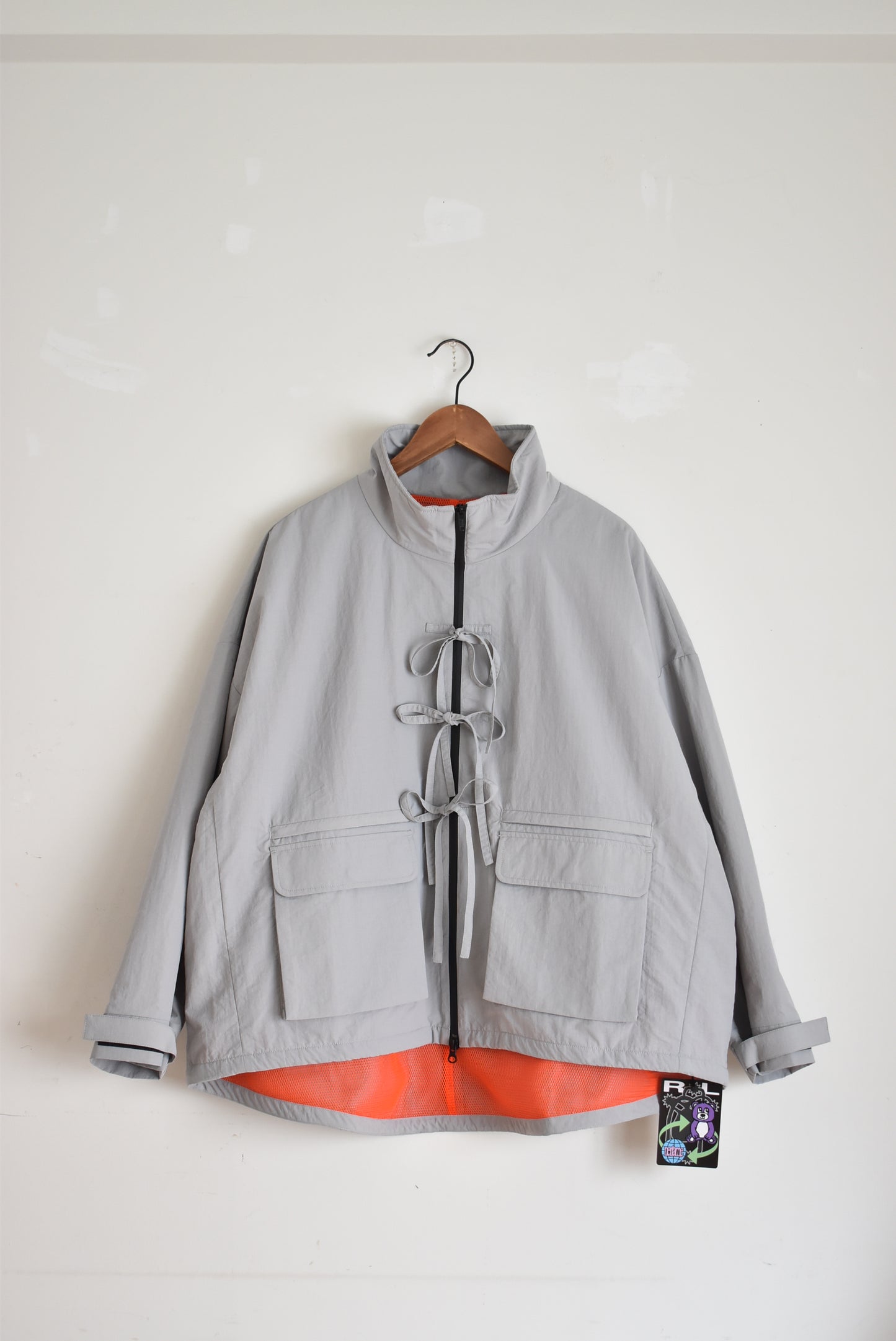 「NERIAME」front ribbon jacket -l.gray-