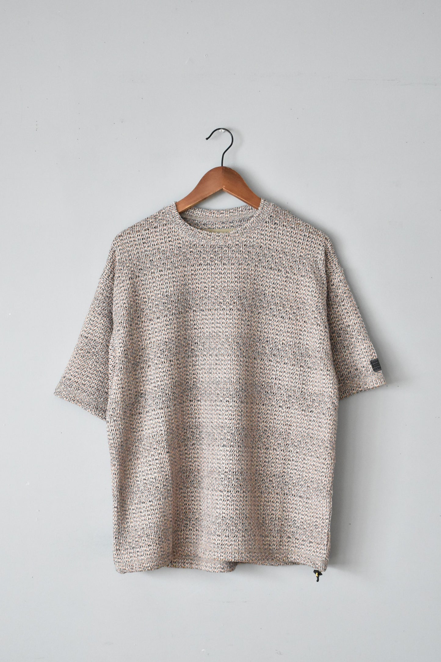 「QUOLT」mixed mesh knit -mixed natural