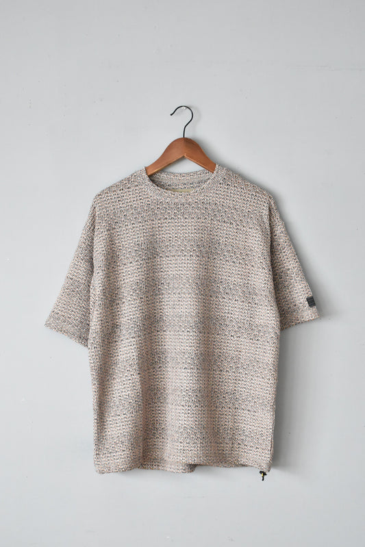 「QUOLT」mixed mesh knit -mixed natural