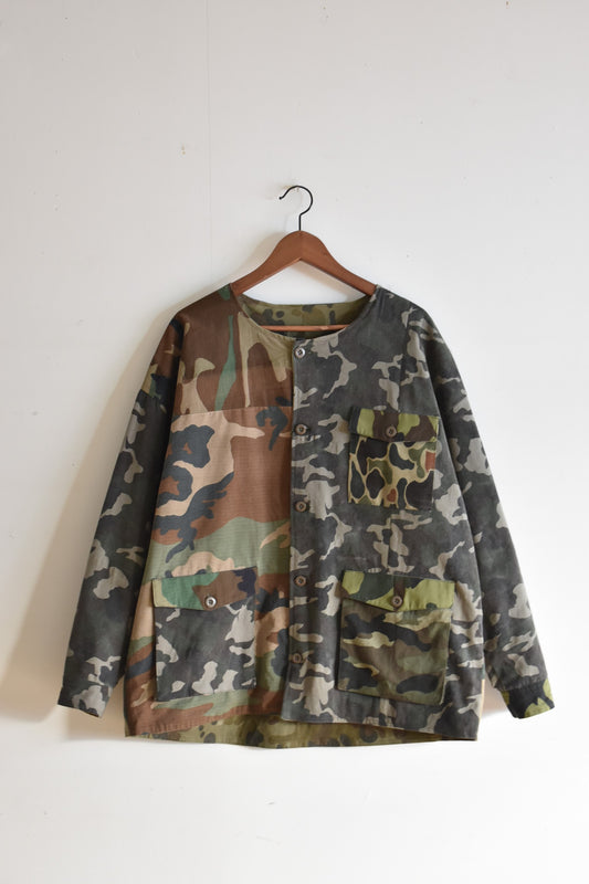 「Mr.remakeman」camo reversible no collar shirt-jacket #1 サイズ２