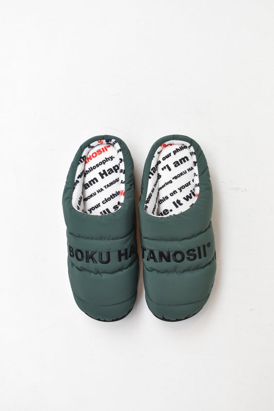 「BOKU HA TANOSII × SUBU」ボクタノパフサンダル -green-