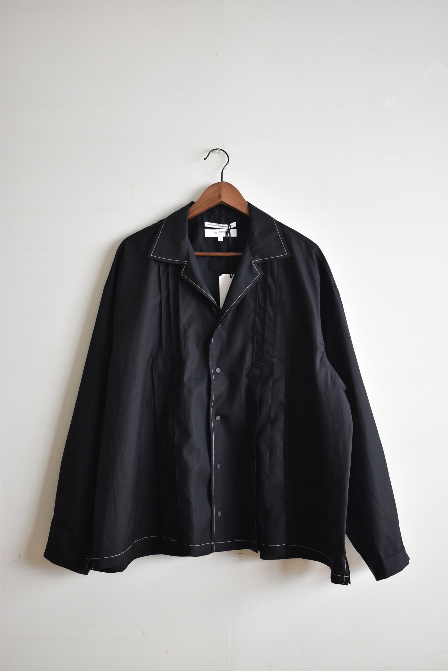 「F/CE.」deformation pleats shirts -black-