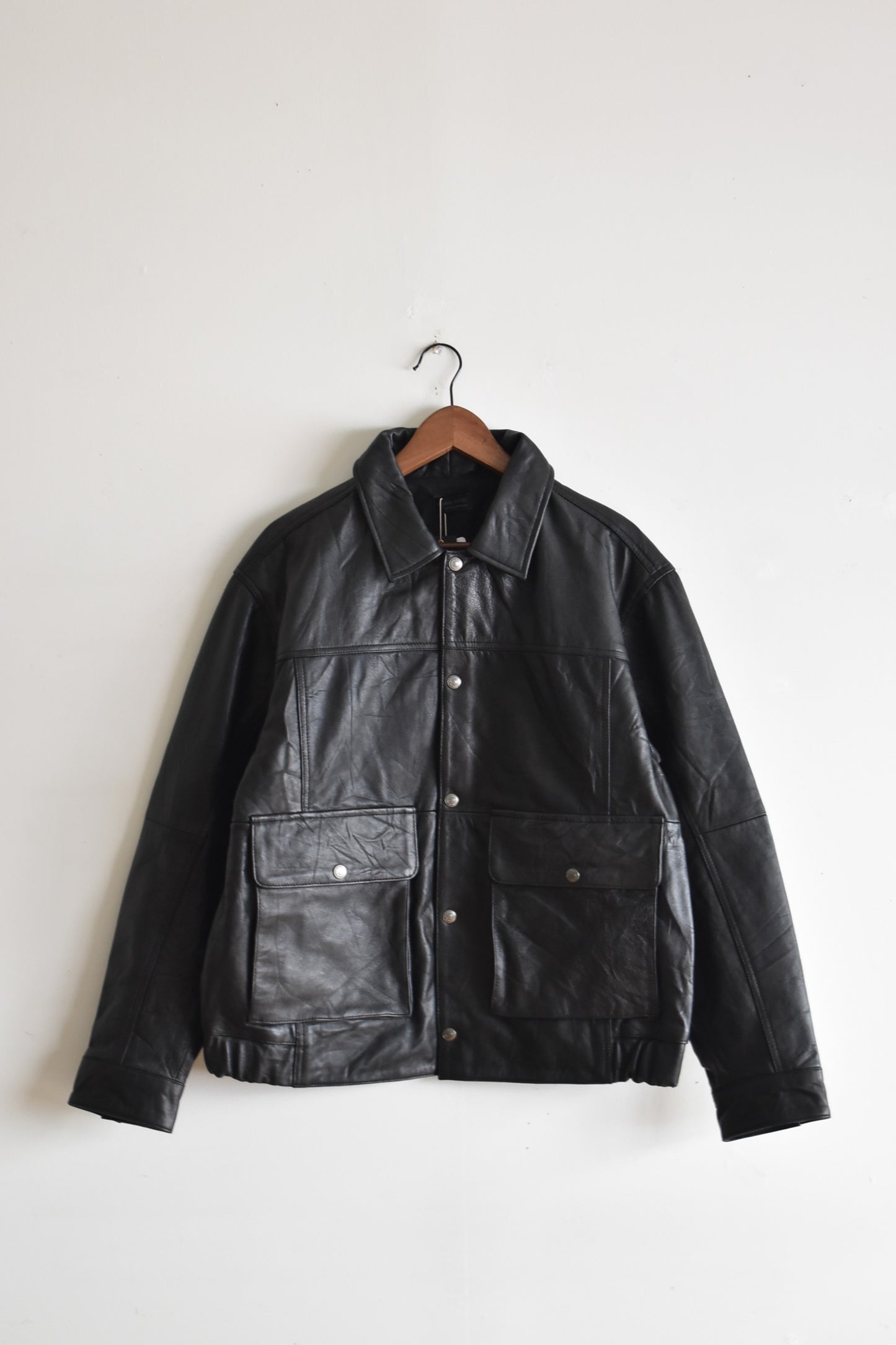 「modem design」reproduct leather flight jacket