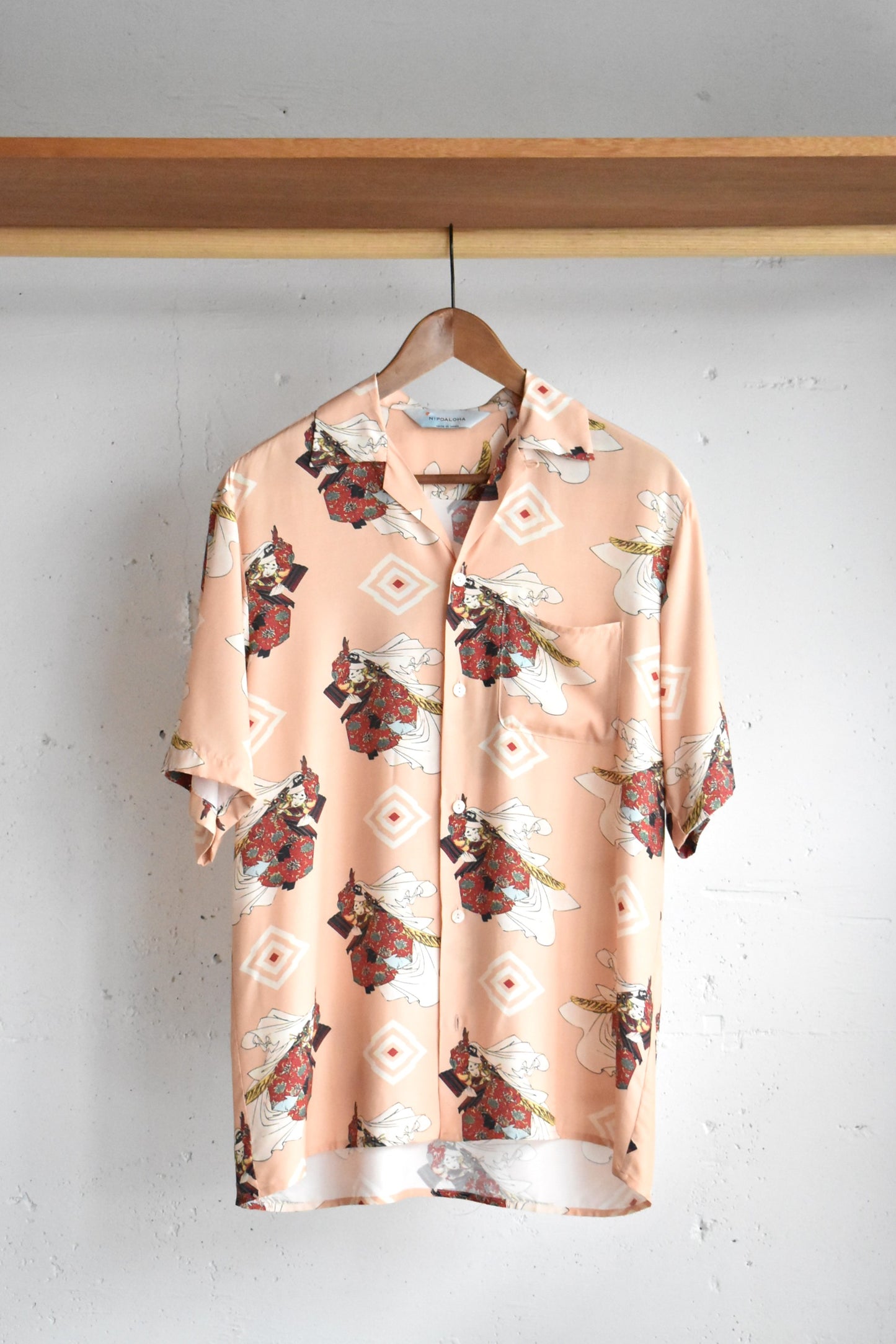 「NIPOALOHA」rayon s/s aloha shirt -牛若丸-