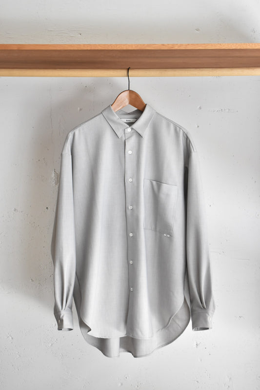 「amne」TROPICAL classic shirts -heather gray-