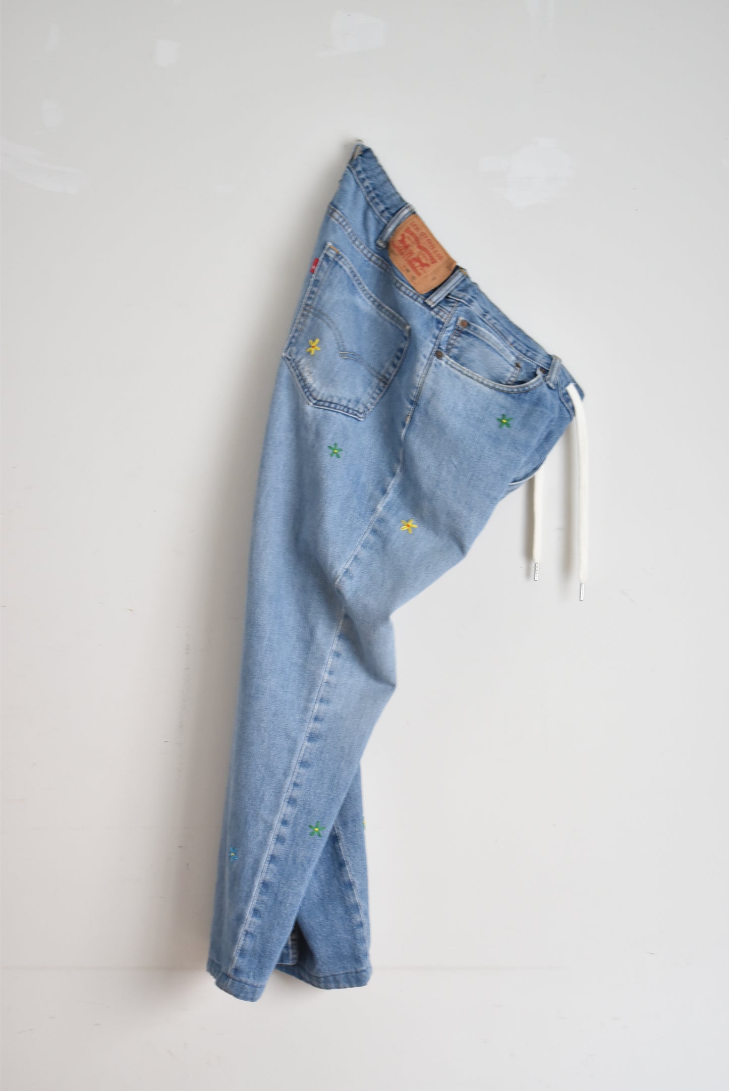 「Mr.remakeman」flower embroidery denim  #1