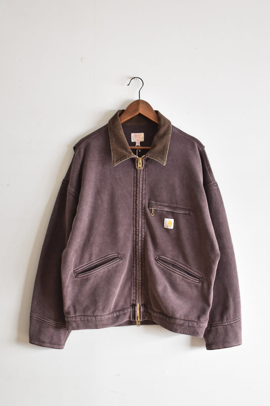 「imprestore」double zip sweat work blouson -faded brown-