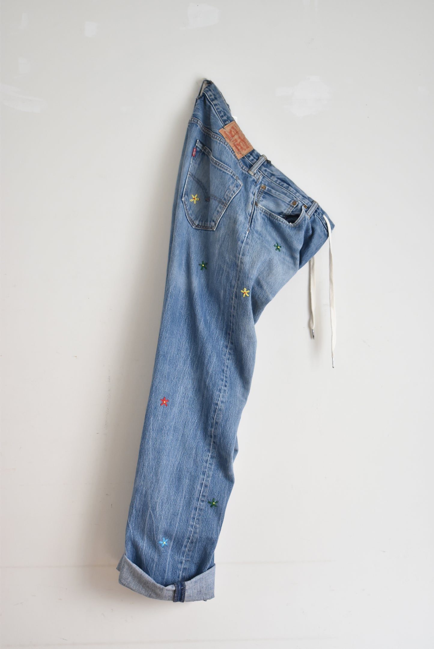「Mr.remakeman」flower embroidery denim  #2