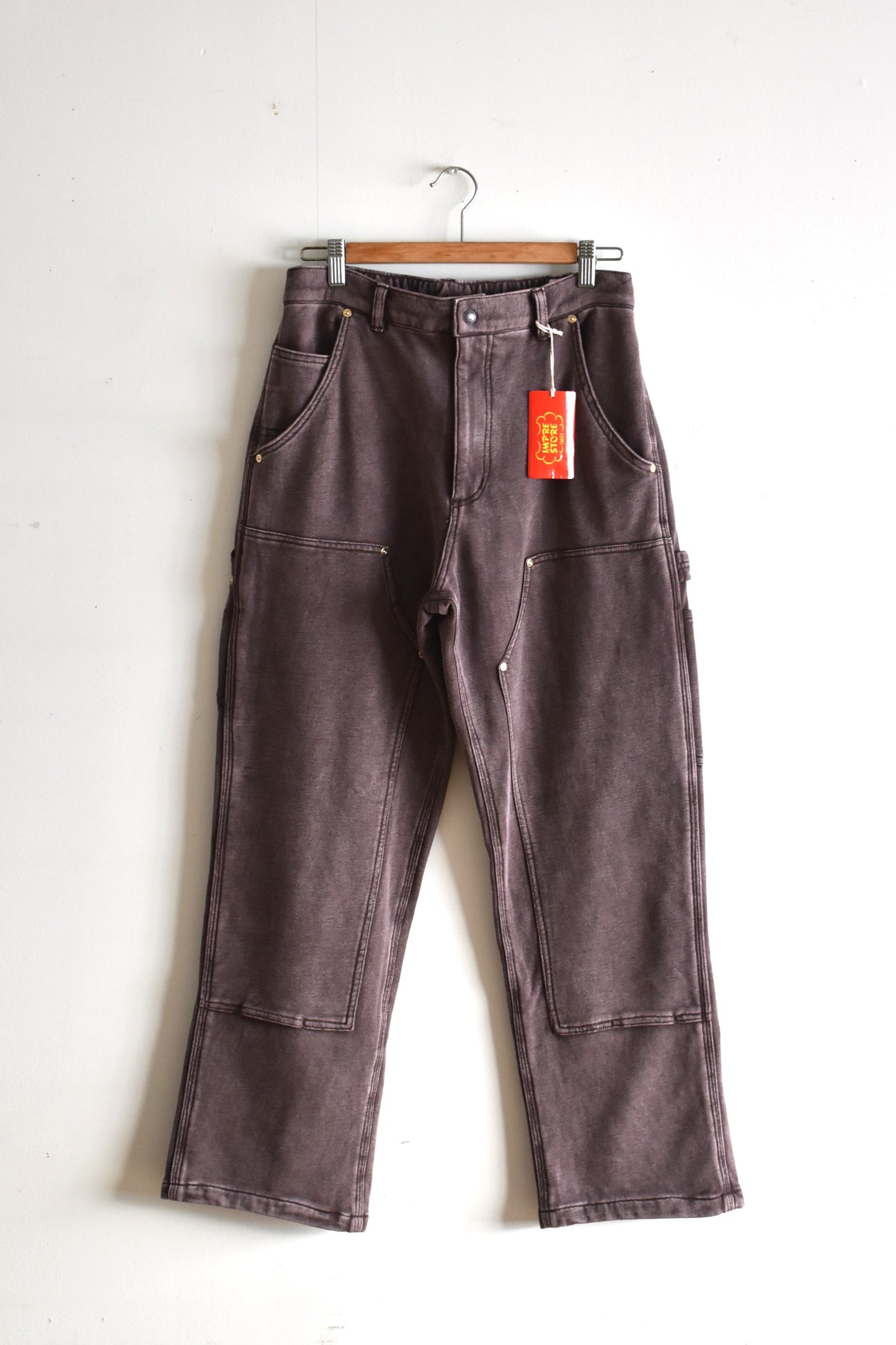 「imprestore」double knee sweat pants -faded brown-