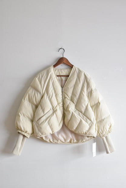 「hunch」quilting jacket with muffler