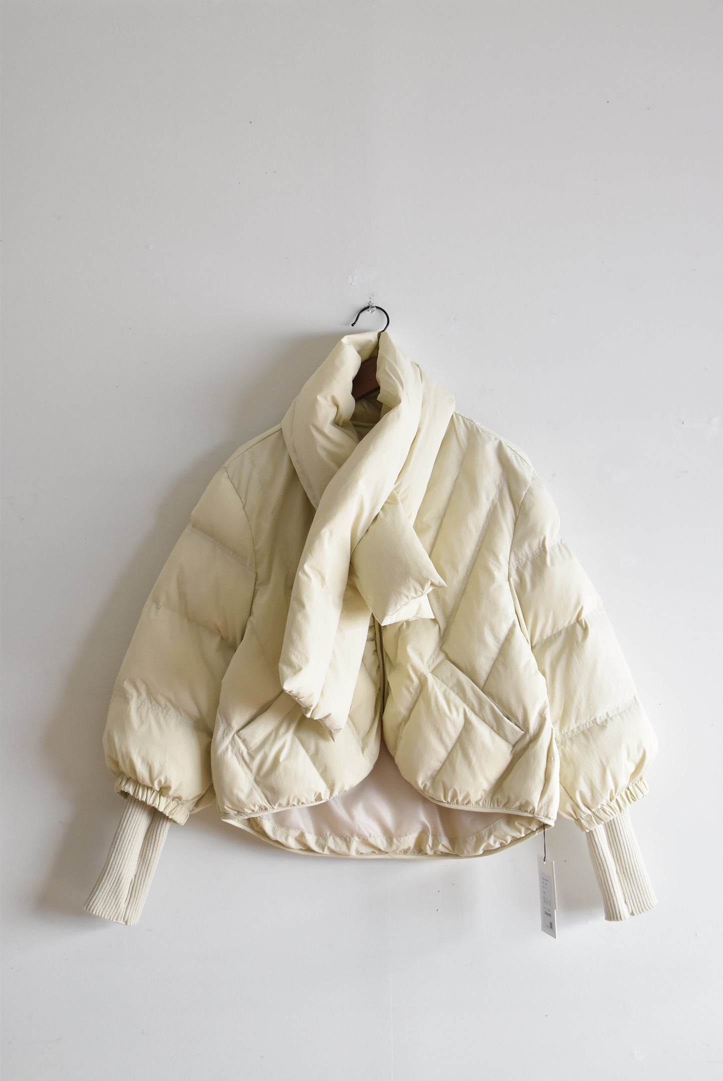 「hunch」quilting jacket with muffler