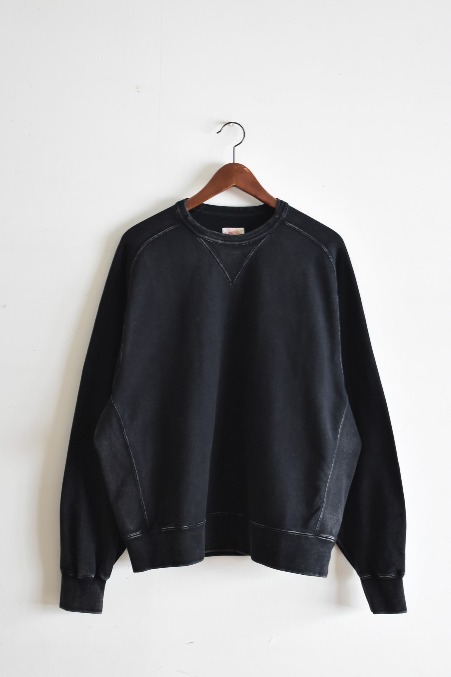 「imprestore」fleedom sleeve sweat -faded black-