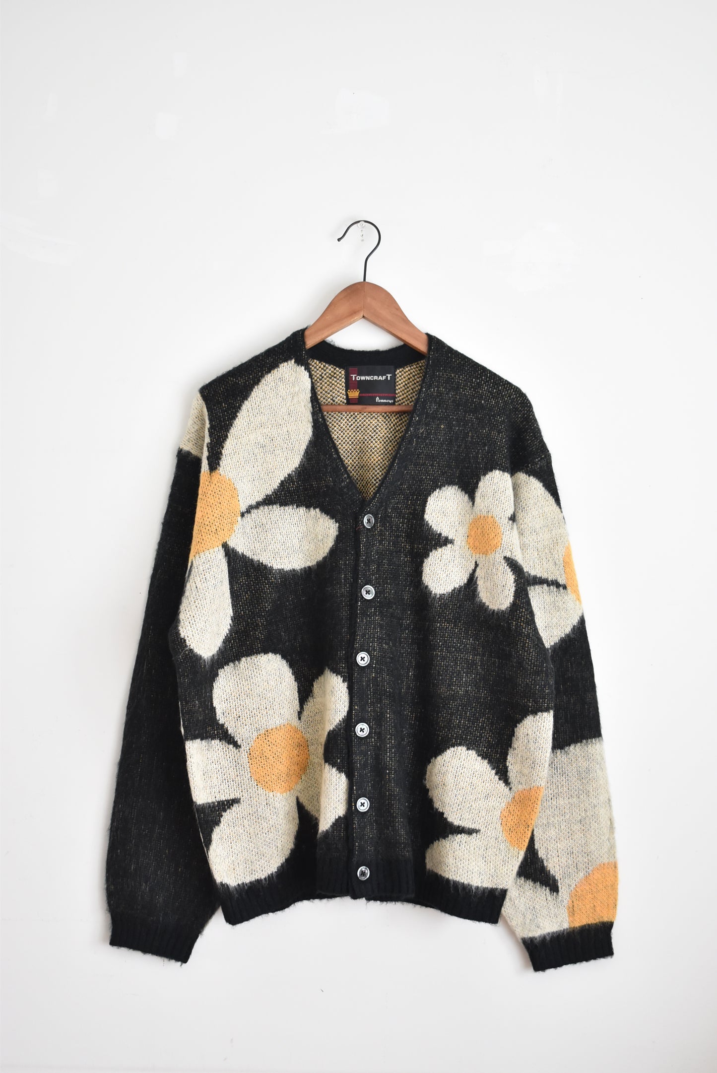 「TOWN CRAFT」shaggy  cardigan -flower-
