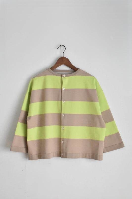 "maillot" wide border 2way cardigan -pink- (women) 