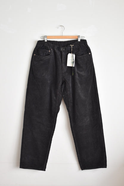 「GOHEMP」easy 5pk pants corduroy -black shade-