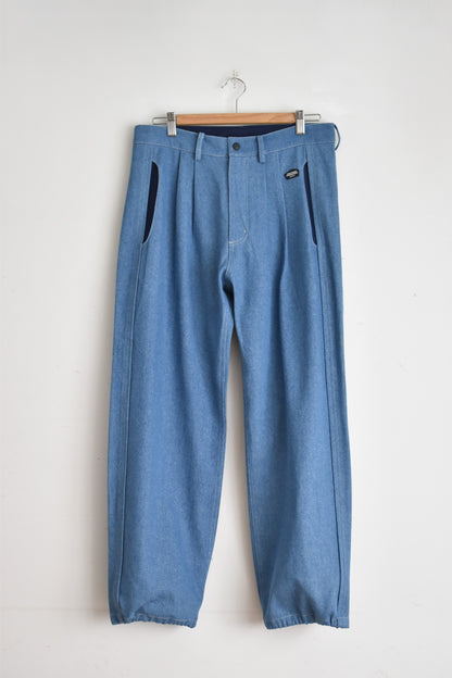 「QUOLT」denim mesh pants -ice blue-