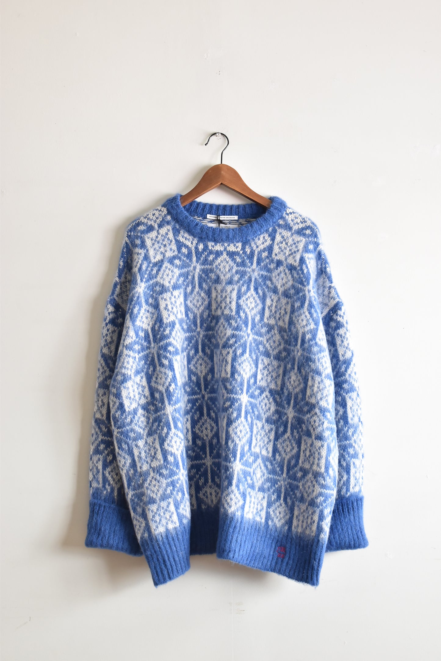 「F/CE.」nordic snow mohair knit sweater -blue-