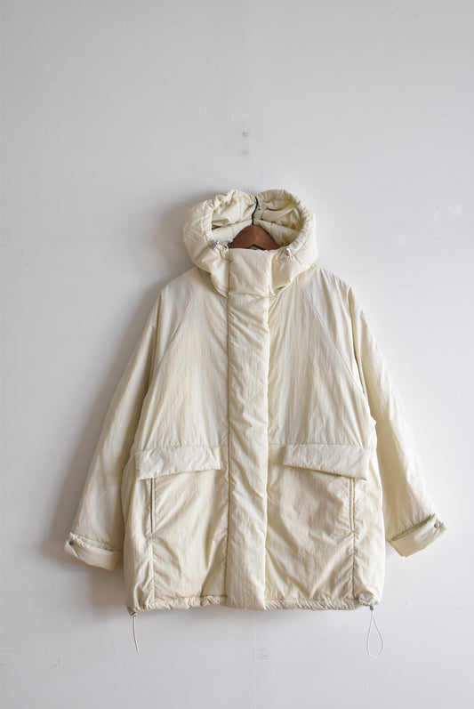 「hunch」padding hooded coat -ivory-